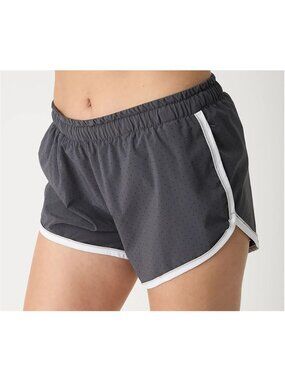 Rabbit Repeats Shorts Womens Medium Gray White Trim Running Athletic Shorts